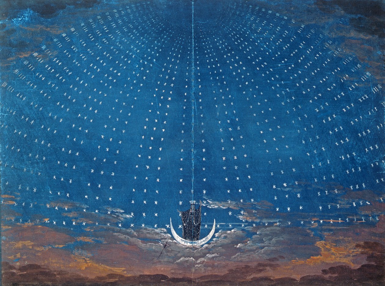 The Palace of the Queen of the Night, scenografi for 