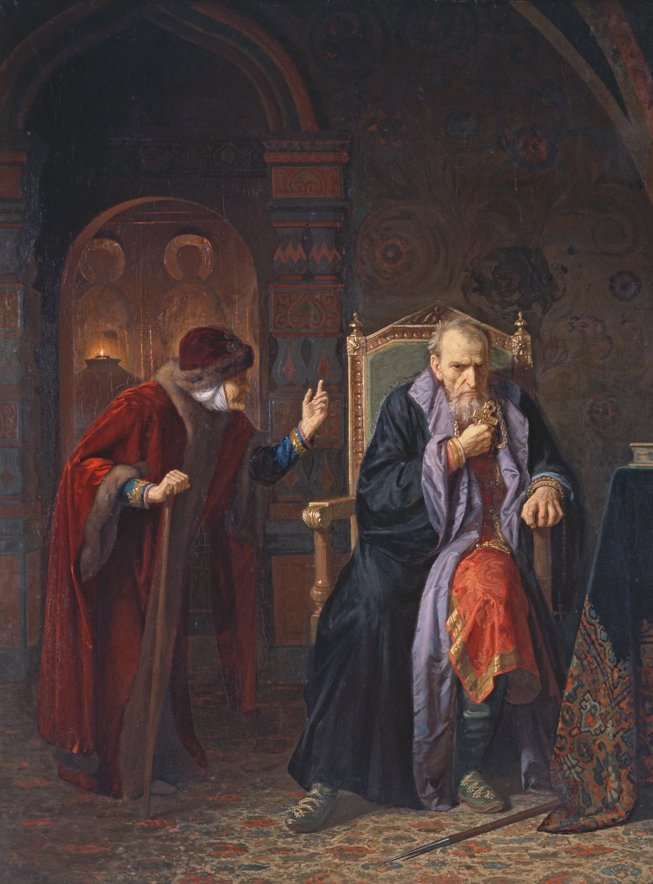 Tsar Ivan IV (1530-84) den grusomme og hans våte sykepleier, 1886 av Karl Gottlieb Wenig