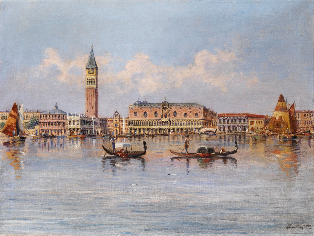 Utsikt over Venezia. av Karl Kaufmann