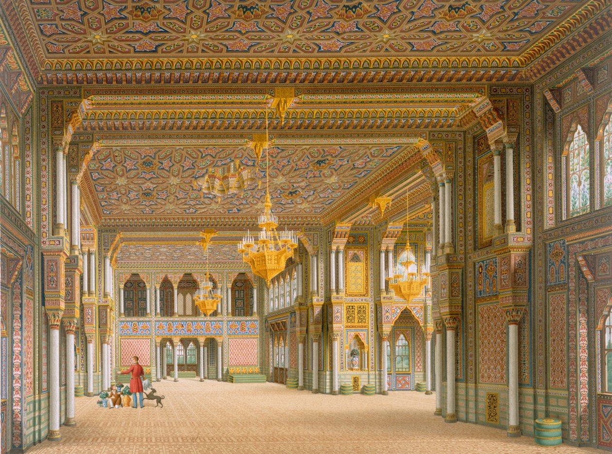 Design for interiøret til Wilhelma, 1837 av Karl Ludwig Wilhelm Zanth