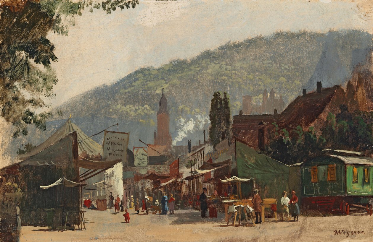 Høstmesse på Jubelplassen i Heidelberg av Karl Weysser