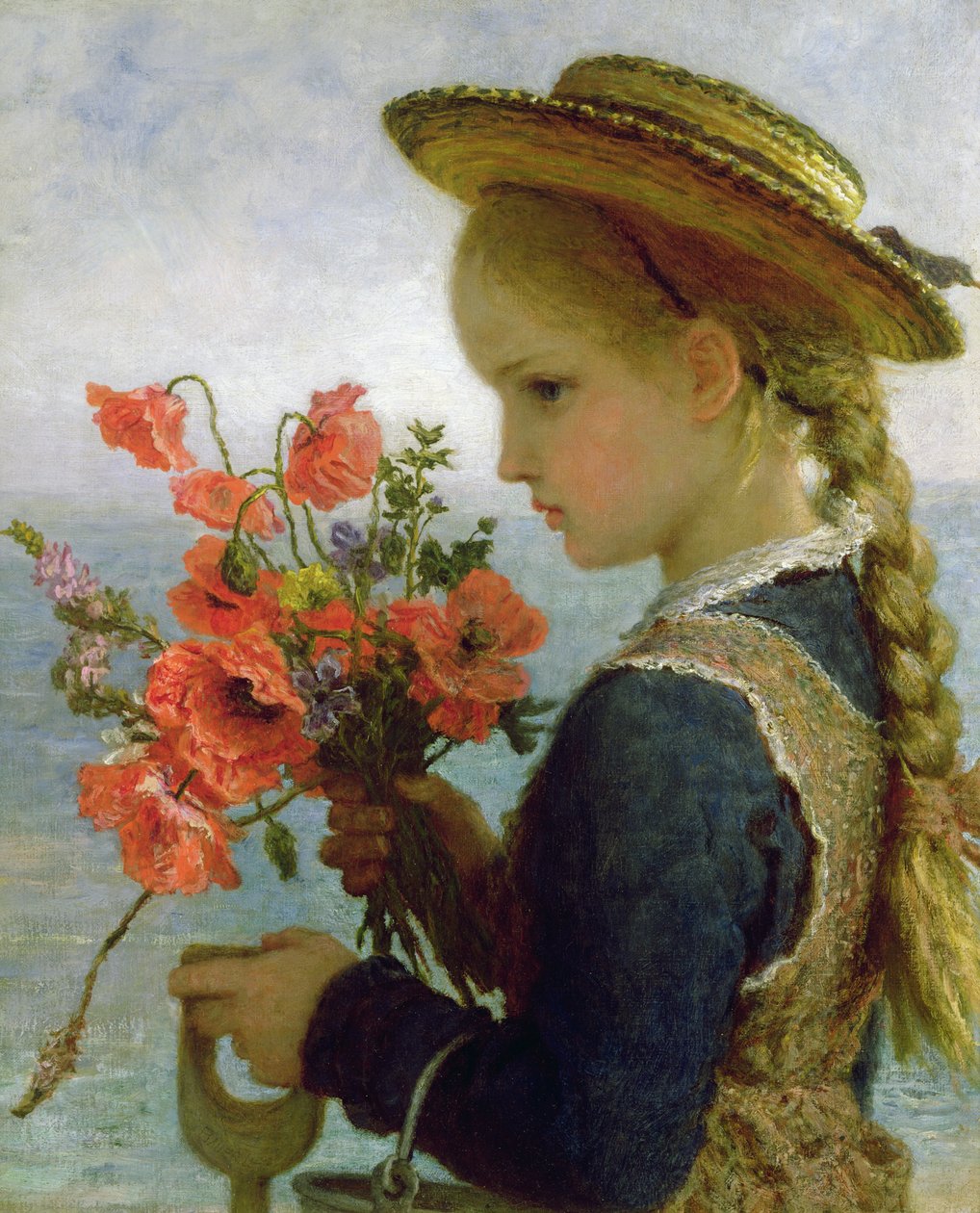 Valmue jente av Karl Wilhelm Friedrich Bauerle