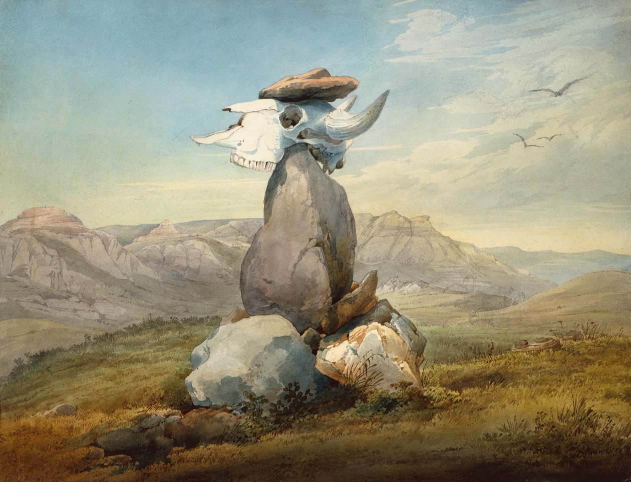 Assinboin Medicine Sign av Karl Bodmer
