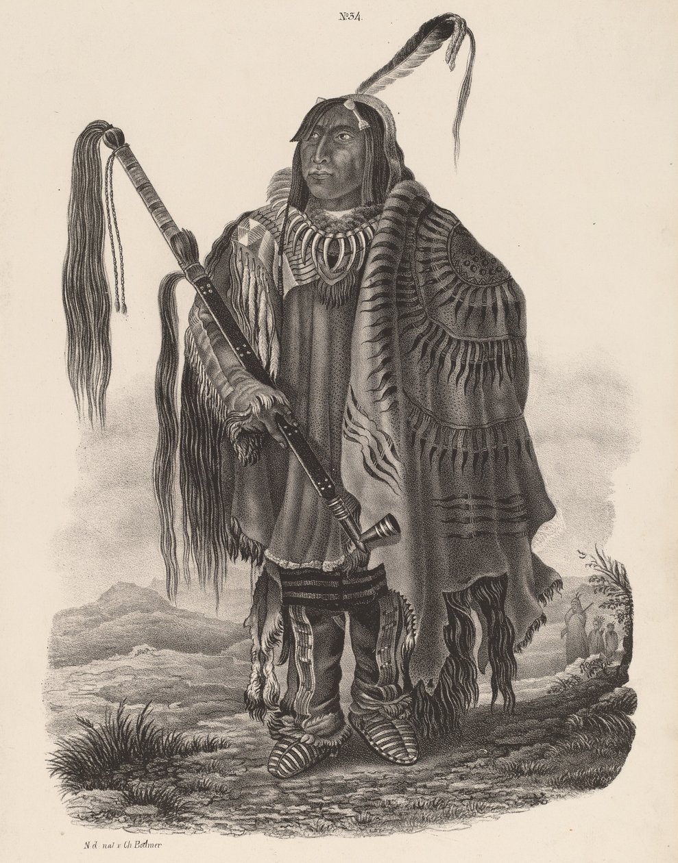 En Monitari-indianer, 1839. av Karl Bodmer