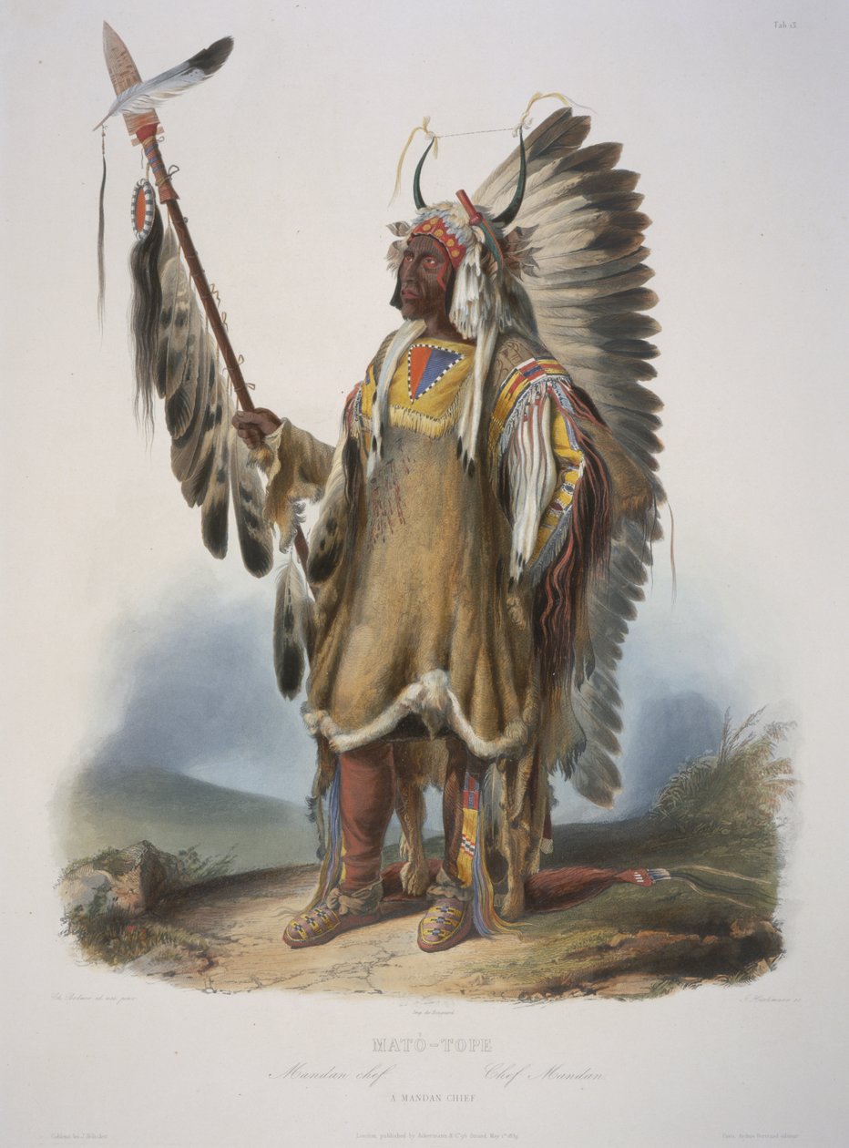 Mato-Tope, en Mandan-sjef av Karl Bodmer
