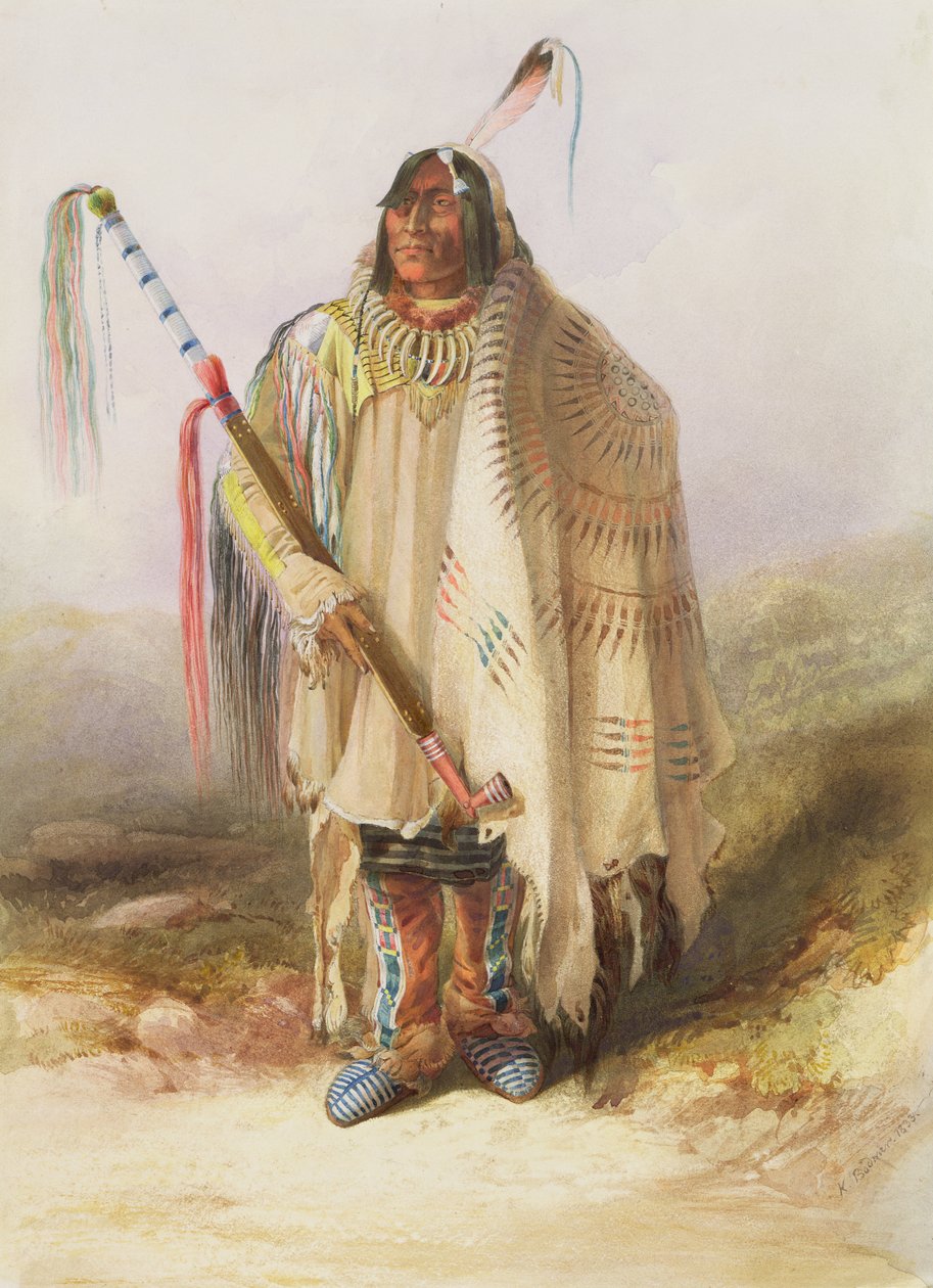 Pehriska-Ruhpa, Hidatsa-kriger av Karl Bodmer