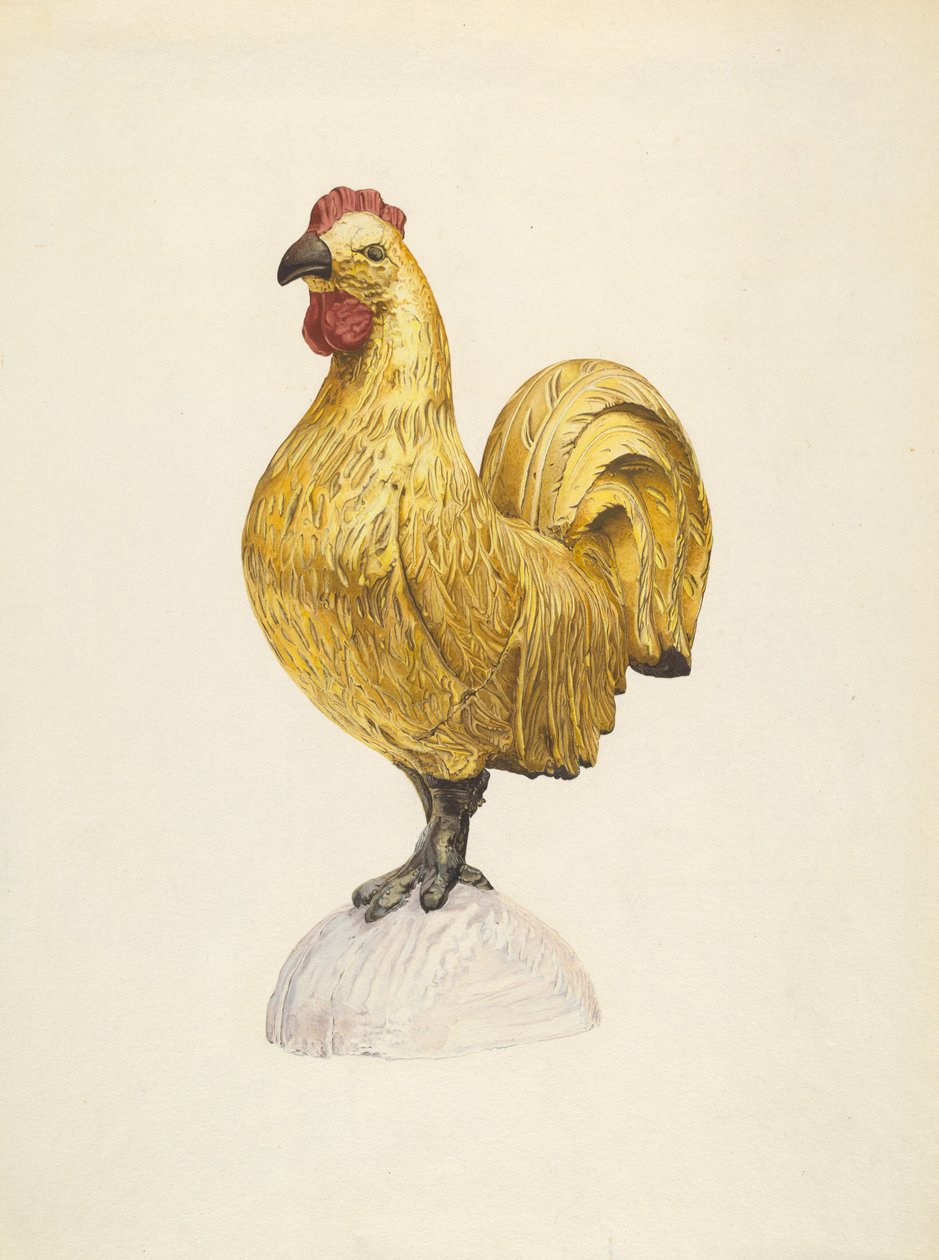 Forgylt trehane av Karl J. Hentz