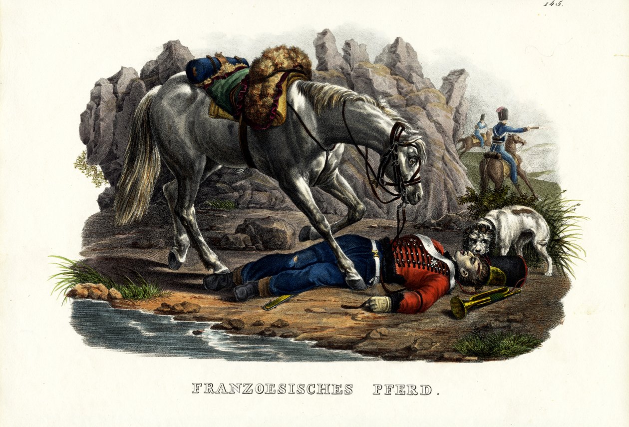 Fransk hest, 1824 av Karl Joseph Brodtmann