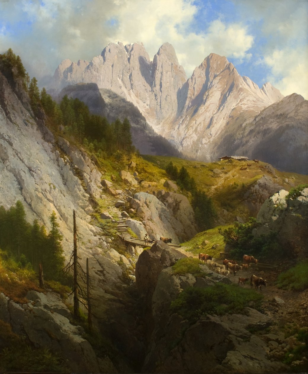 Fjellscene i Tyrol av Karl Millner