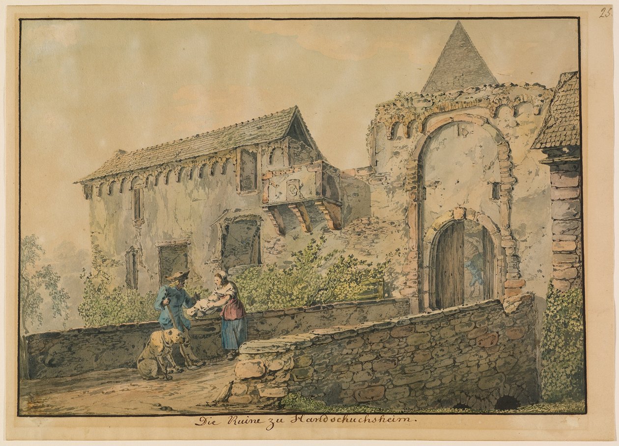 Ruin av Tiefburg ved Handschuhsheim av Carl Philipp Fohr