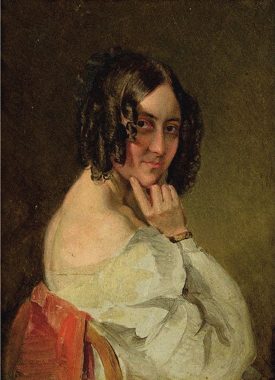 Baronesse Therese von Droßdik, født Malfatti 1792-1851. av Karl Saar