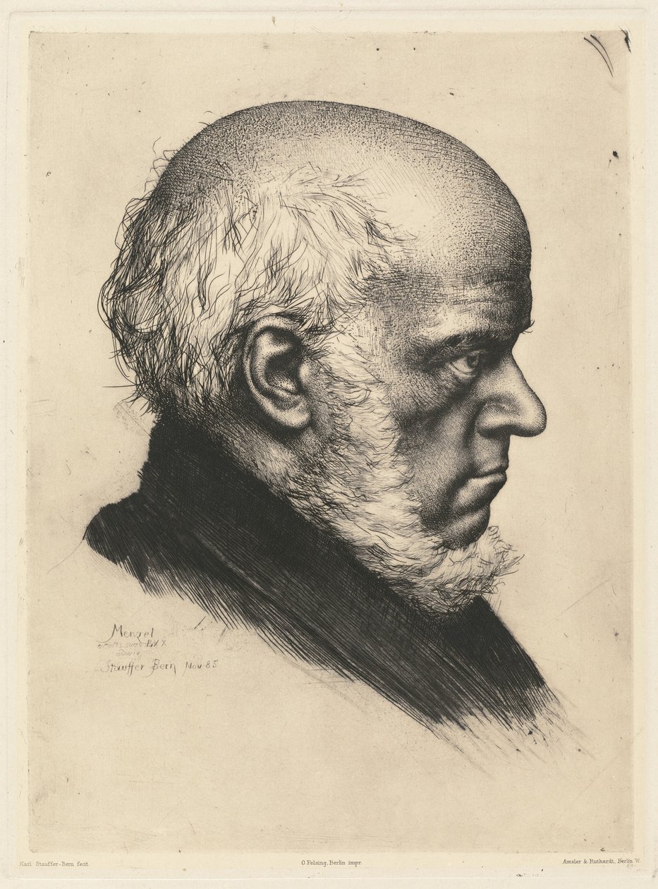 Adolf Menzel av Karl Stauffer Bern