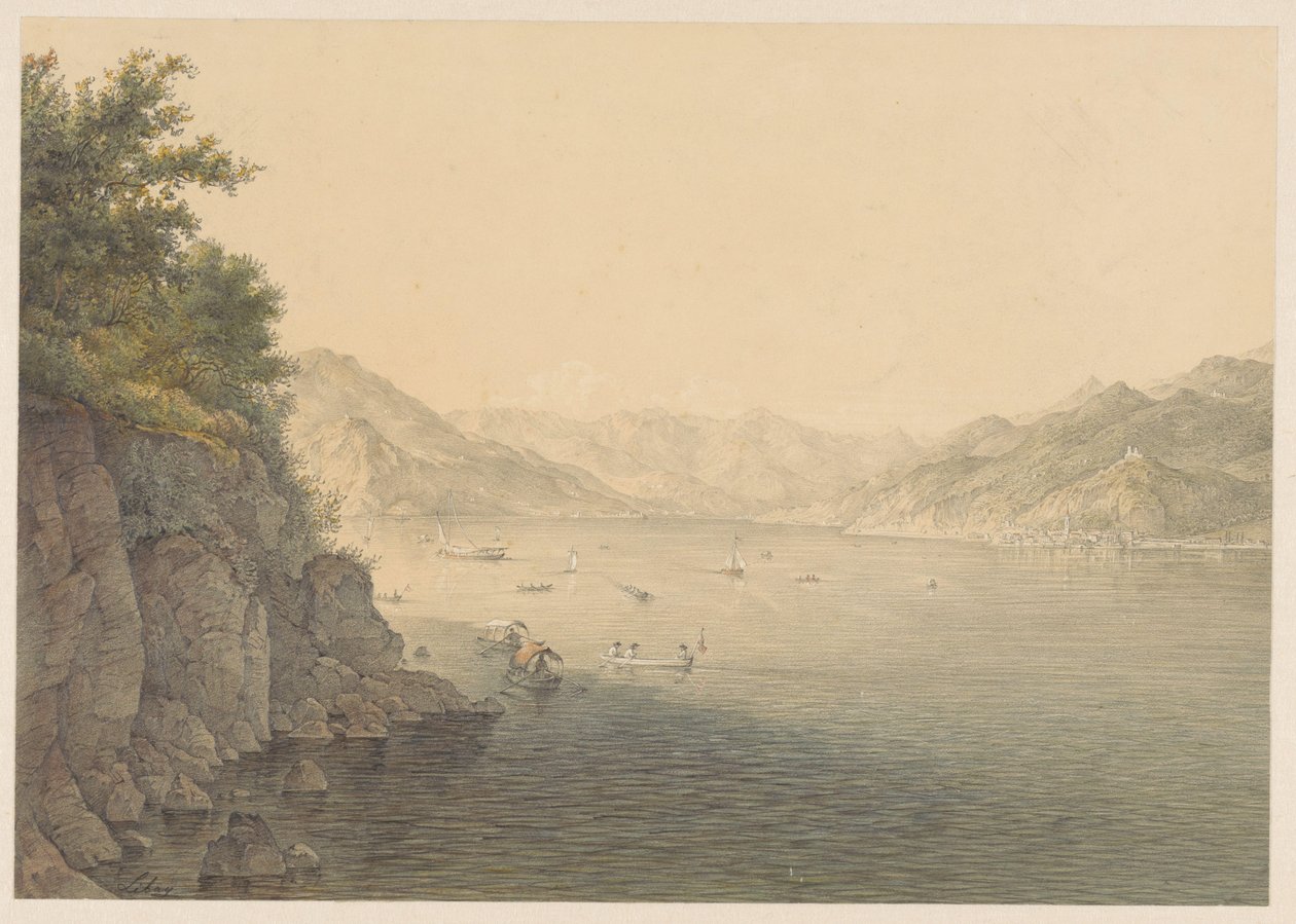 Varenna ved Comosjøen av Karoly Lajos Libay