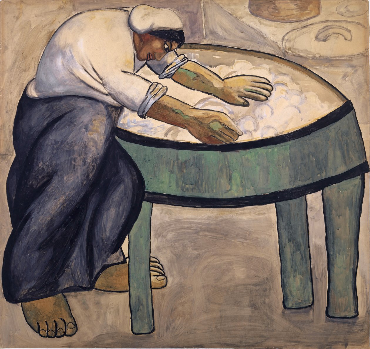 Vaskekvinnen, 1911. av Kazimir Severinovich Malevich