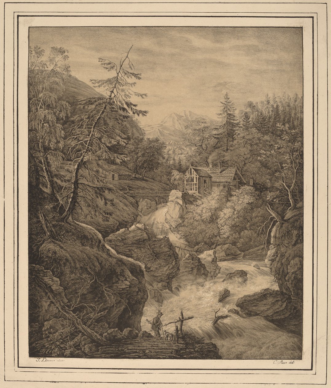 Foss, 1820-tallet. av Kaspar Auer