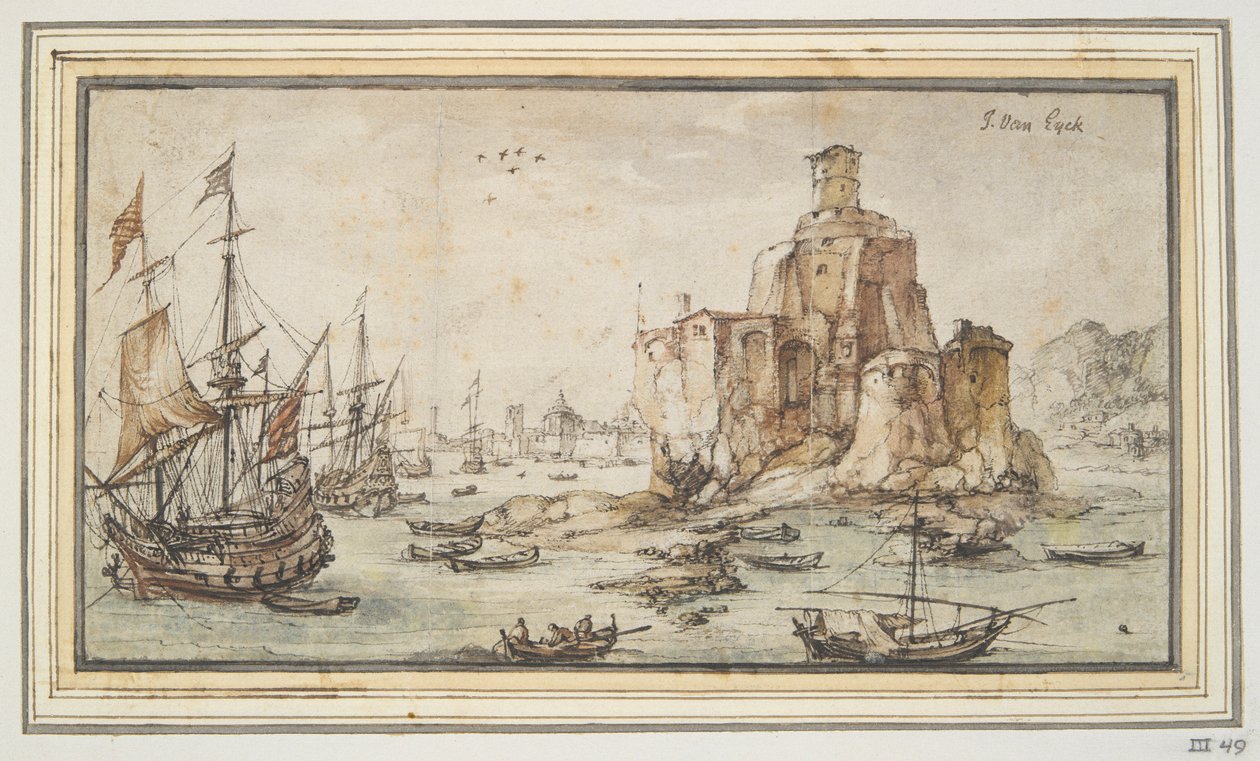 Havnescene av Kasper van Eyck