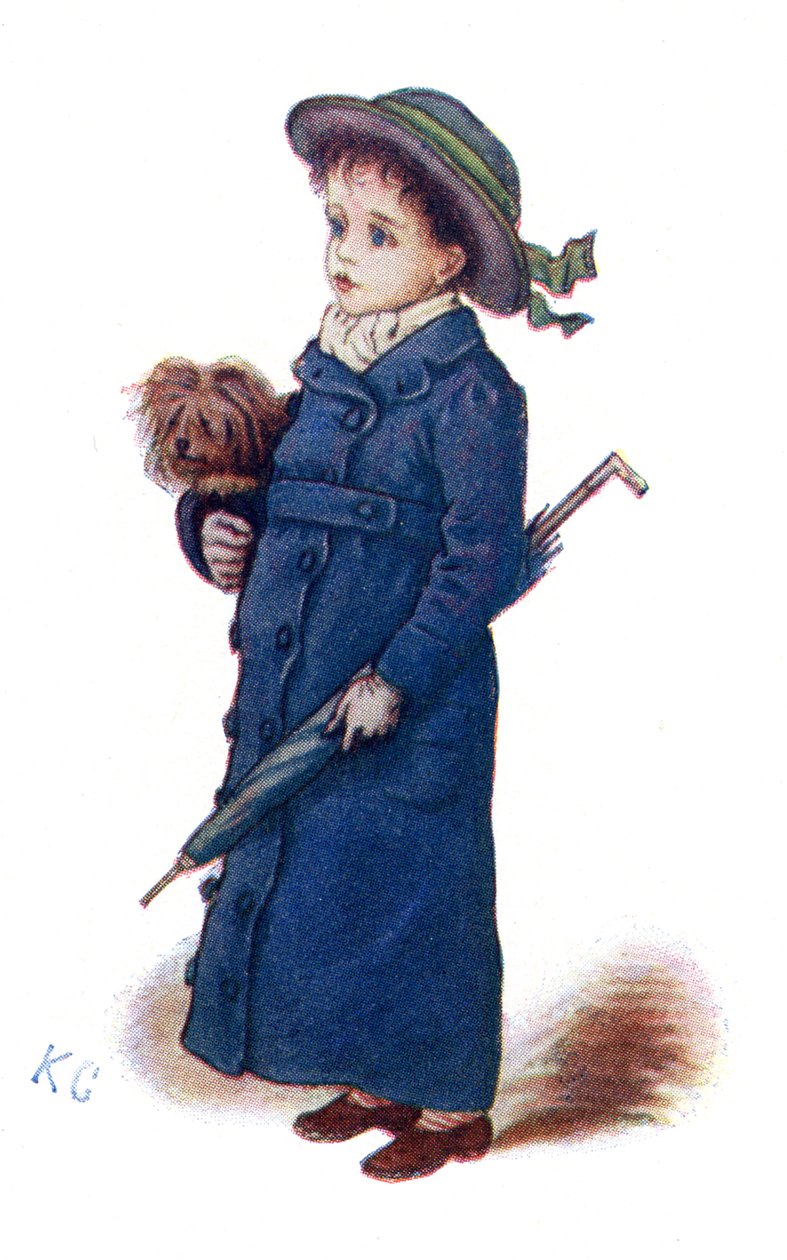 "Julekort" av Kate Greenaway. av Kate Greenaway