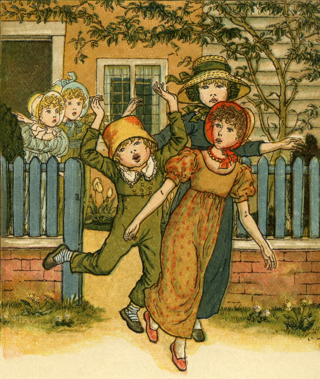 Jenter og gutter kommer av Kate Greenaway