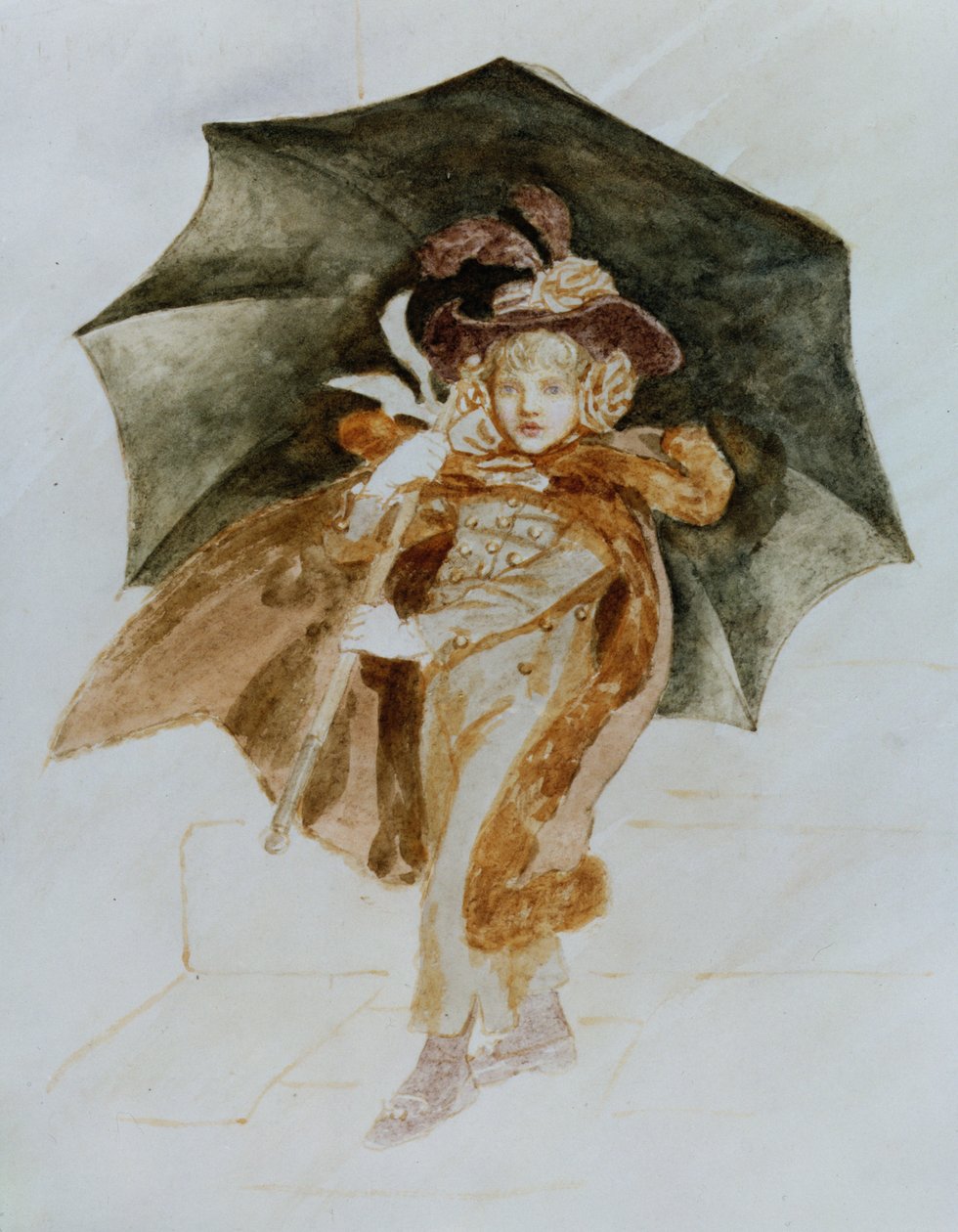 The Rainstorm (wc på papir) av Kate Greenaway