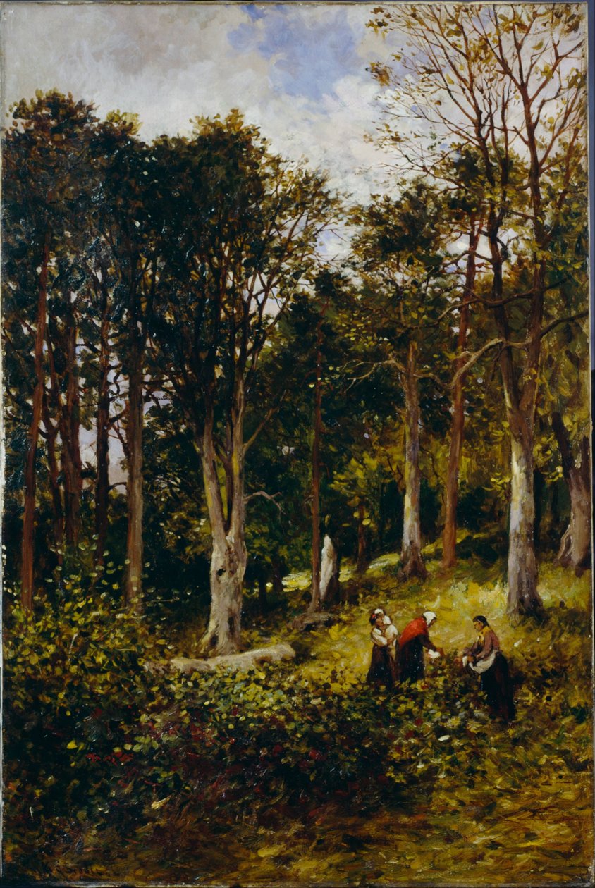 Landskap (fire figurer i et tre) av Kate S. Brodie