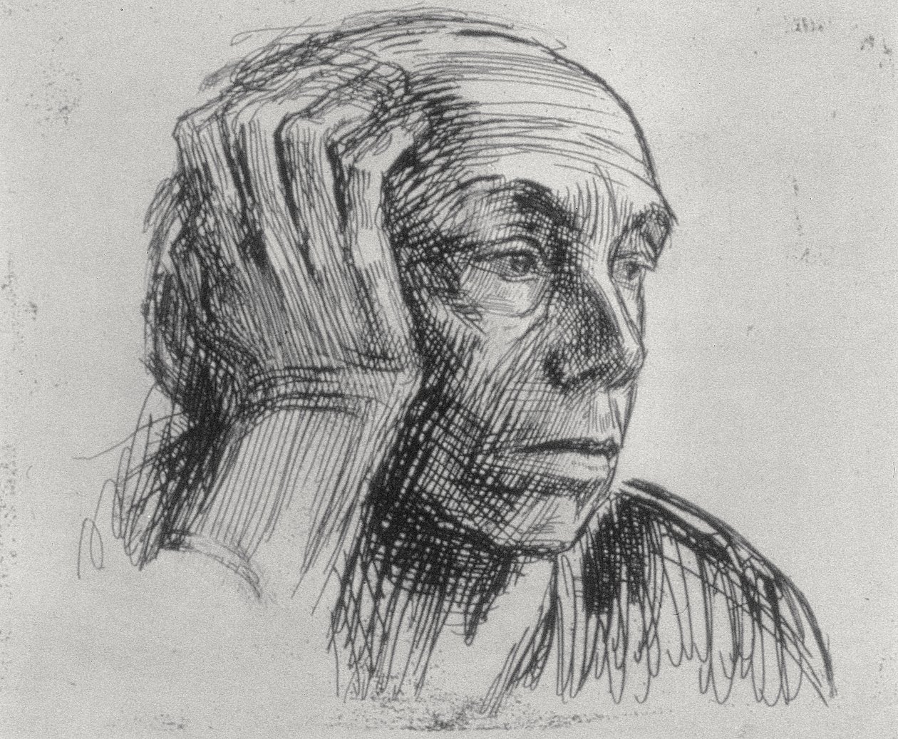 Selvportrett, 1900-tallet av Käthe Kollwitz