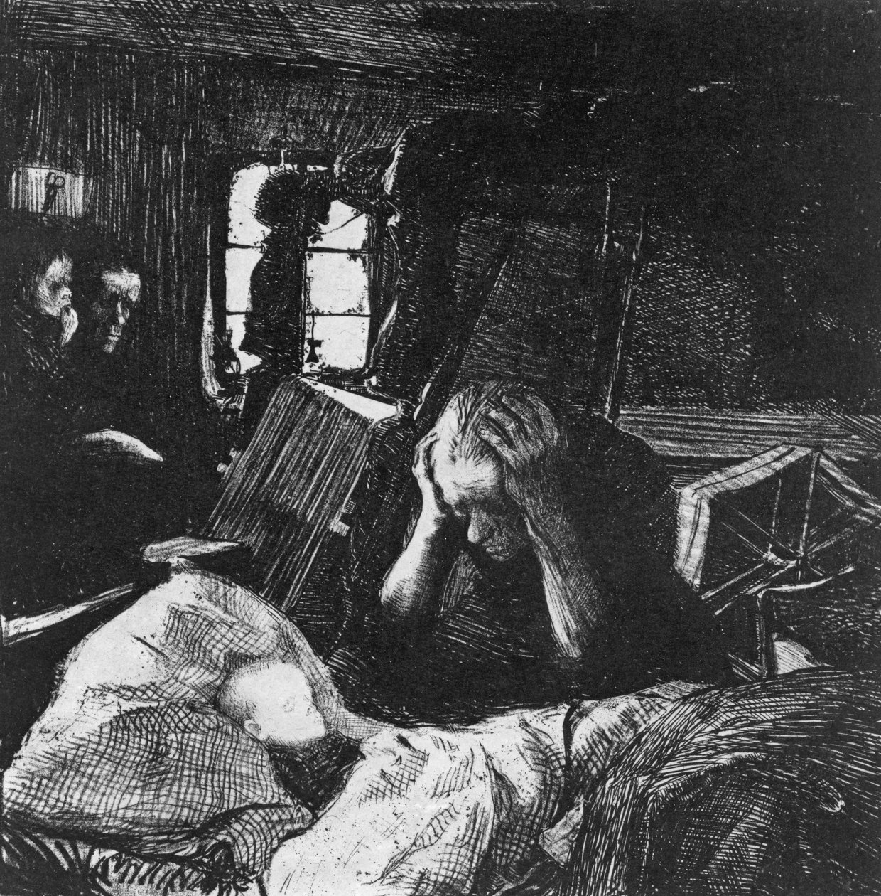Need, 1897 av Käthe Kollwitz
