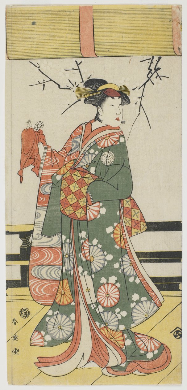 Segawa Kikunojo III as Itohagi, 1792 (farget treblokktrykk) av Katsukawa Shun