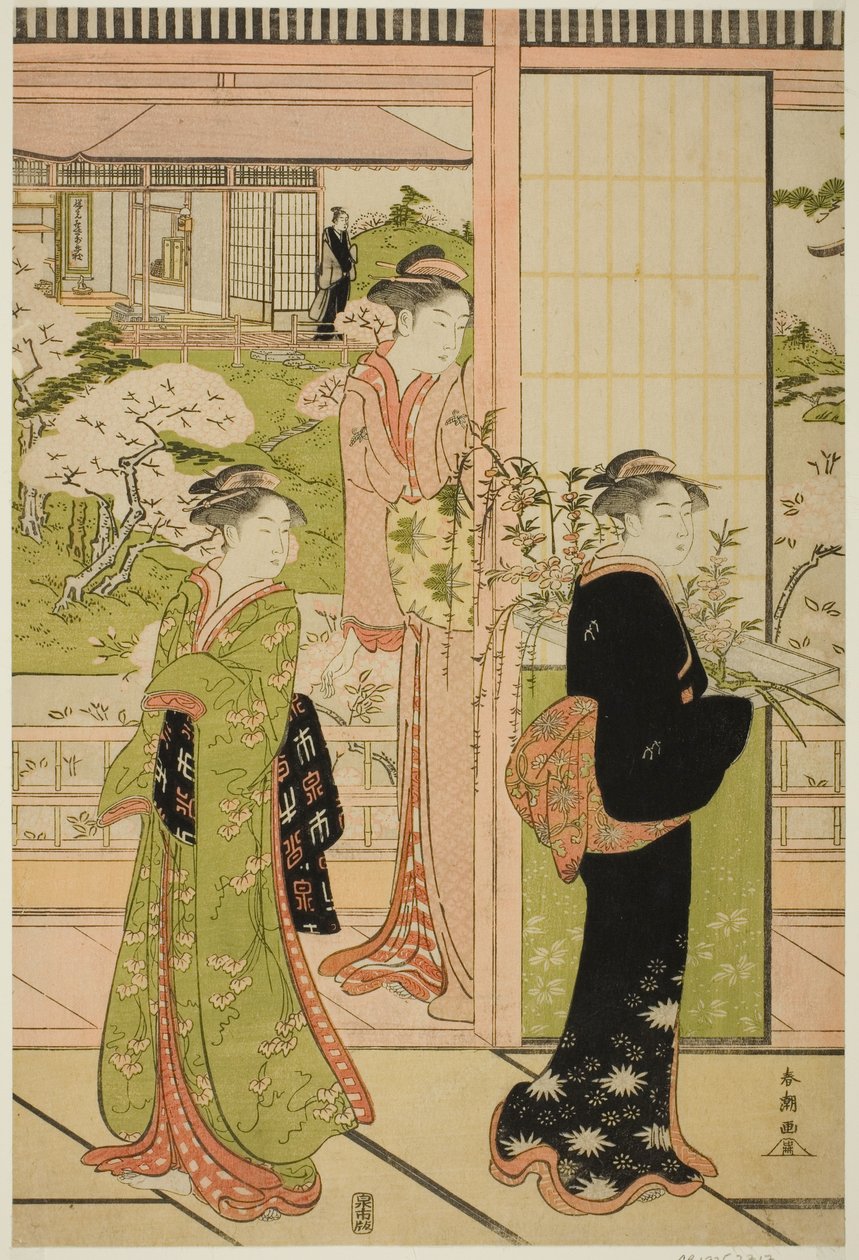 Scene fra stykket "Imoseyama" av Katsukawa Shuncho