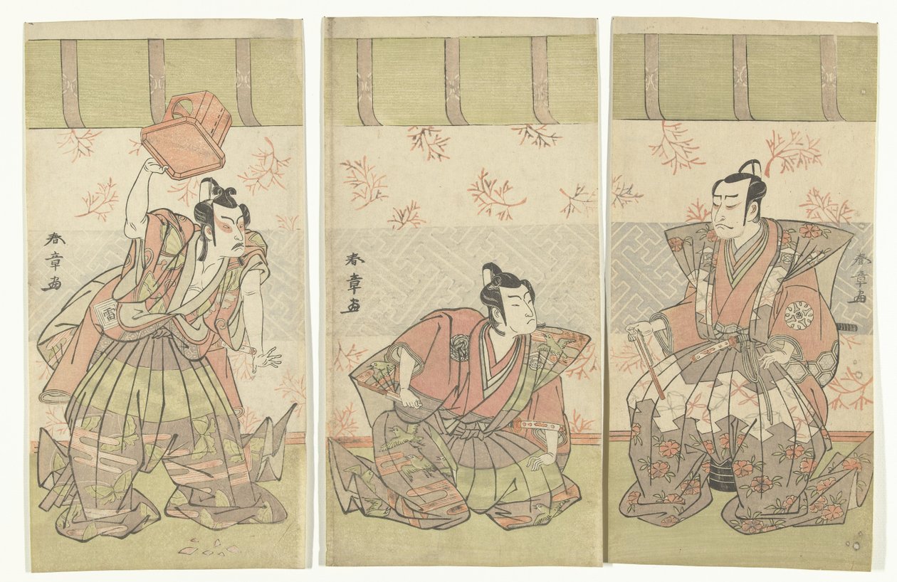 Skuespiller triptyk av Katsukawa Shunsho