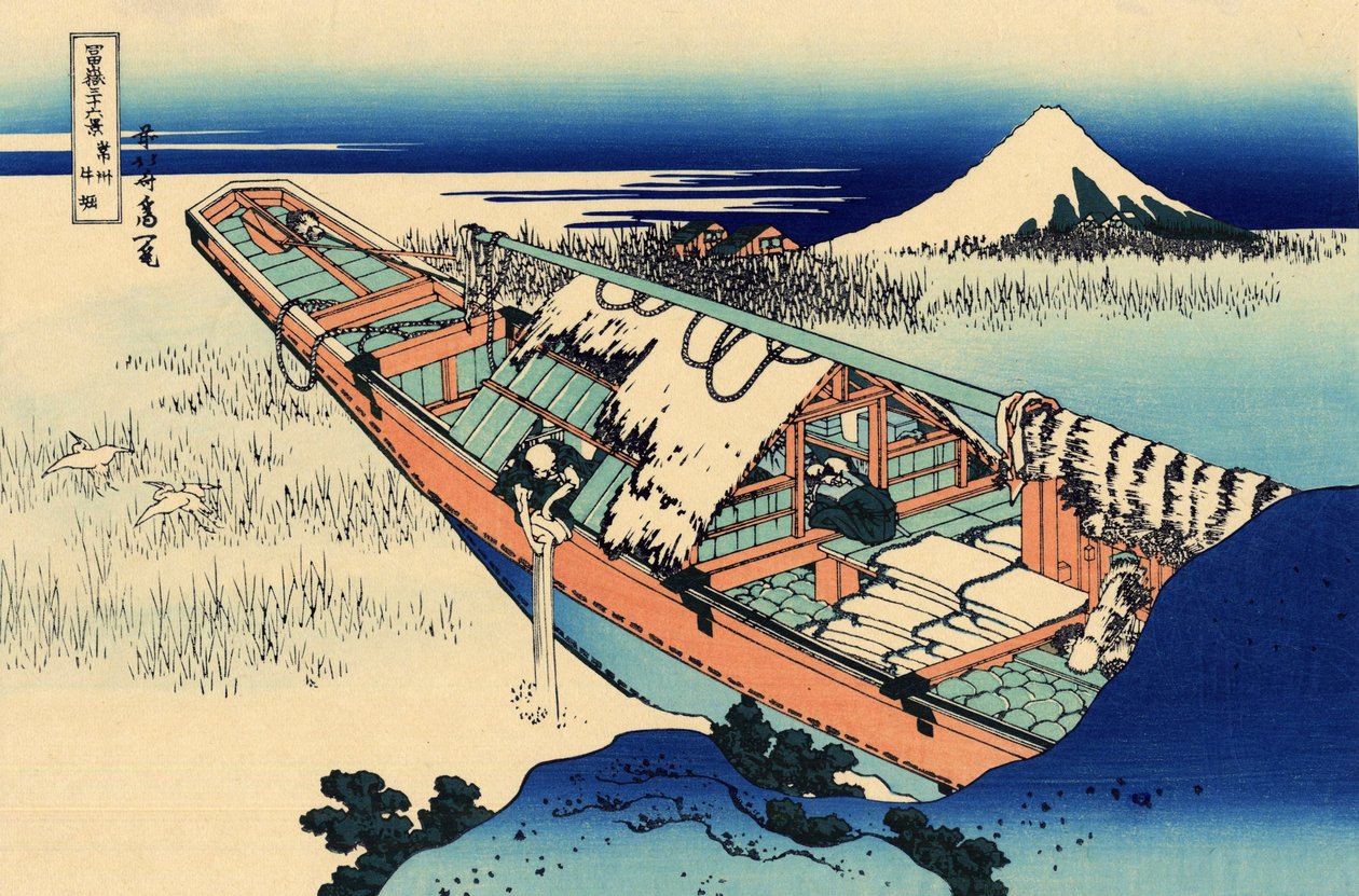 Jōshū Ushibori Ushibori i Hitachi -provinsen av Katsushika Hokusai