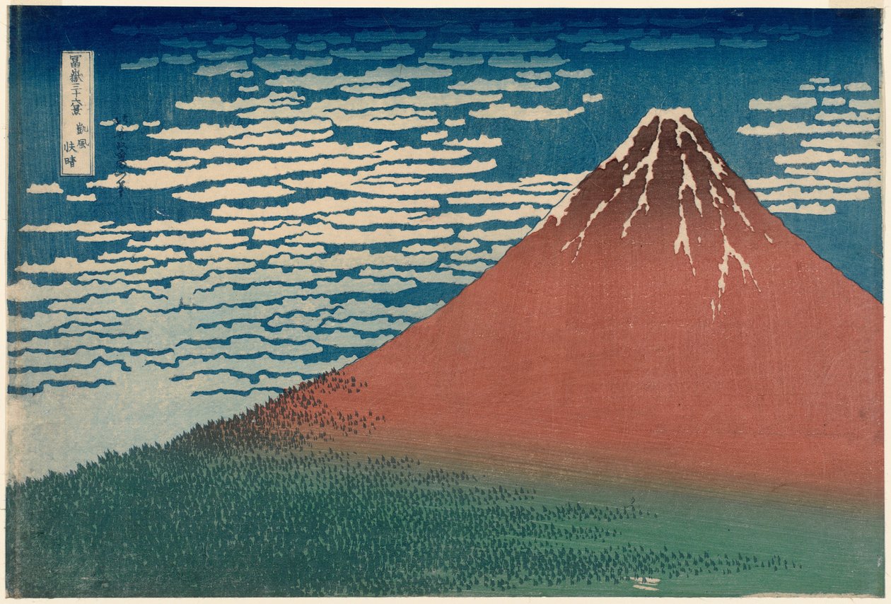 Rød Fuji av Katsushika Hokusai