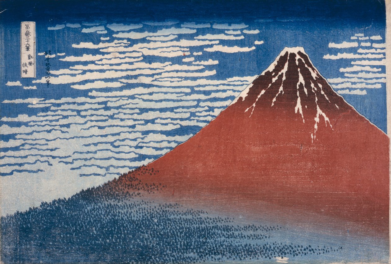 Fin vind, klar morgen av Katsushika Hokusai