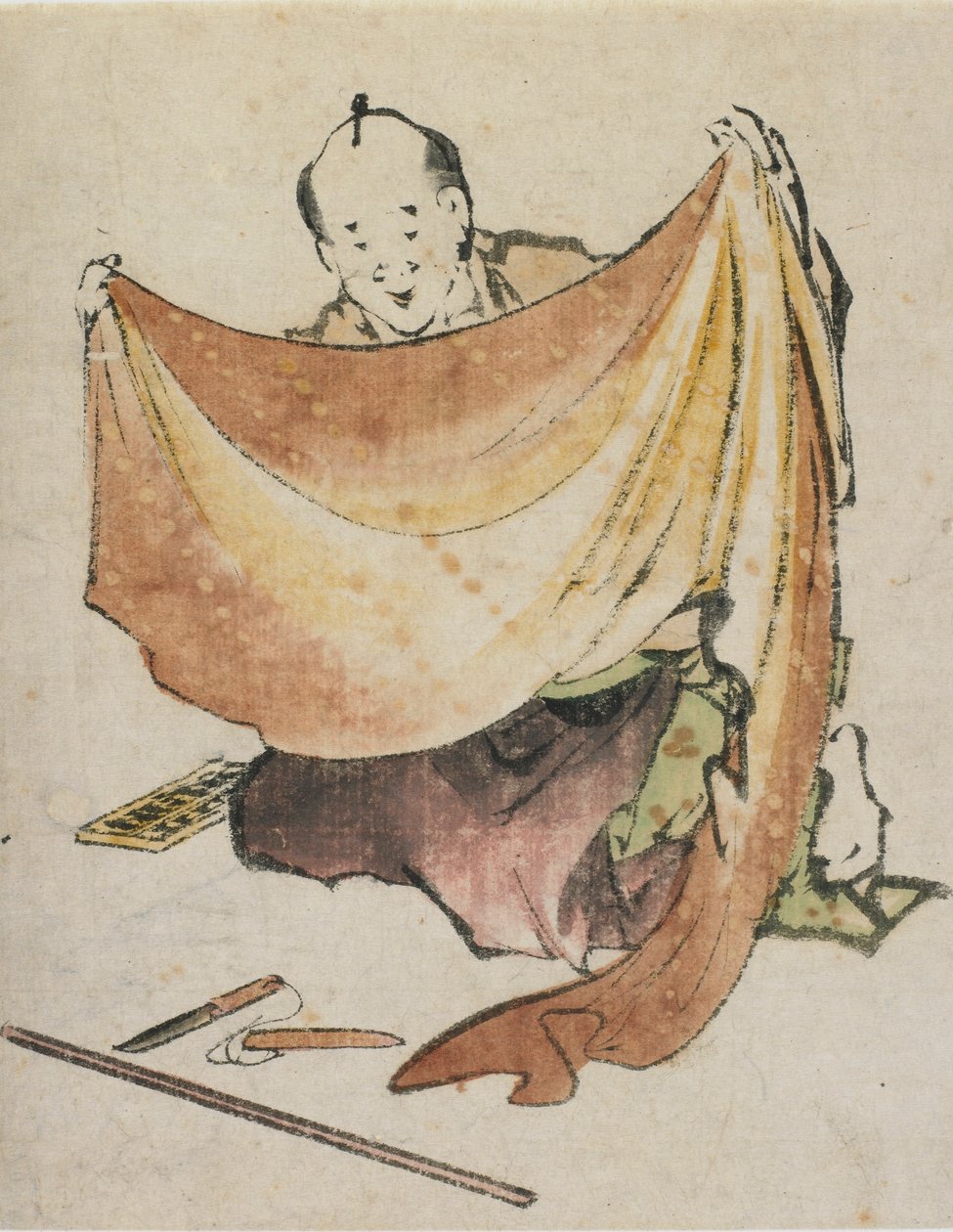 A Cloth Merchant, sent på 1700-tallet - begynnelsen av 1800-tallet. av Katsushika Hokusai