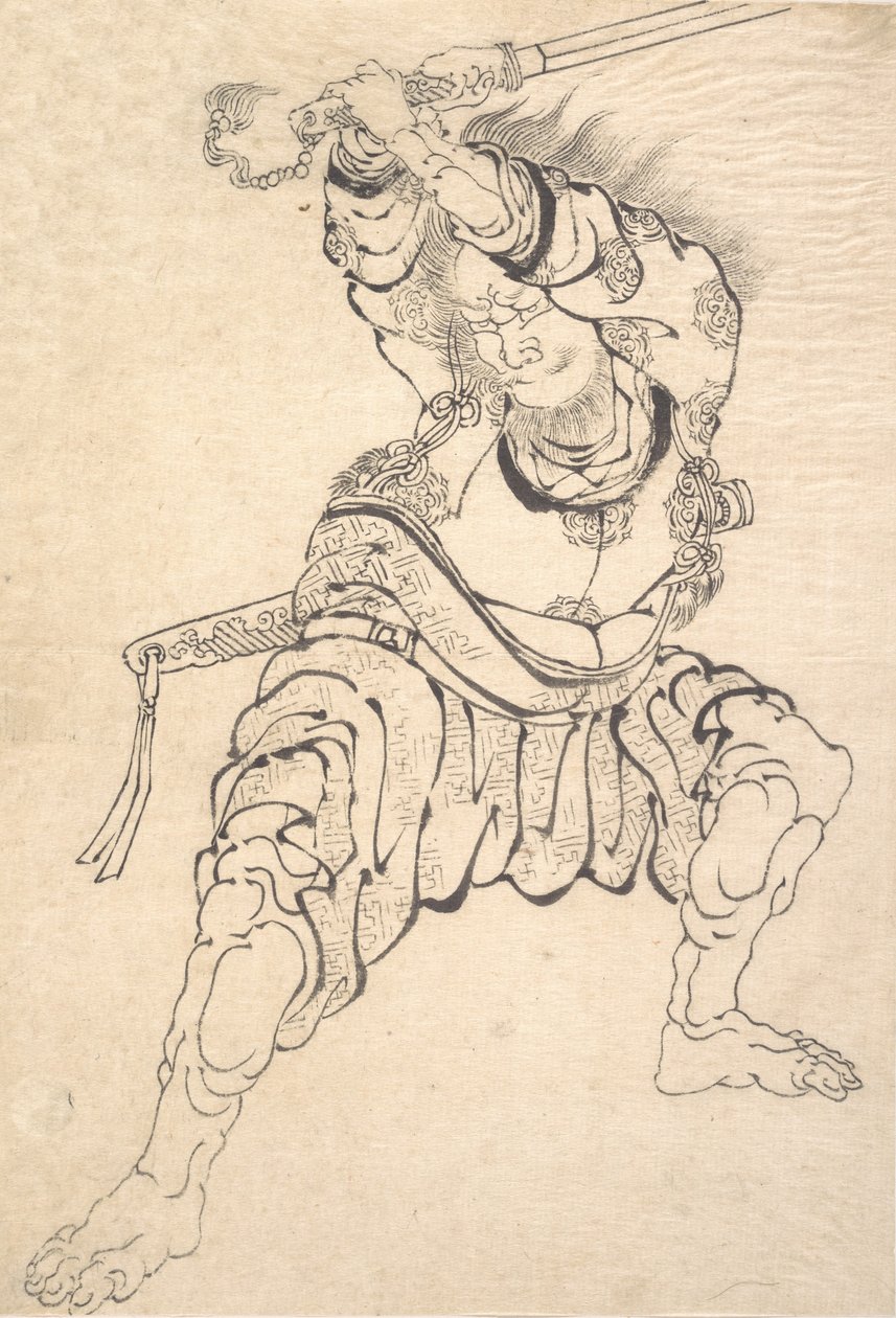 En kriger. av Katsushika Hokusai