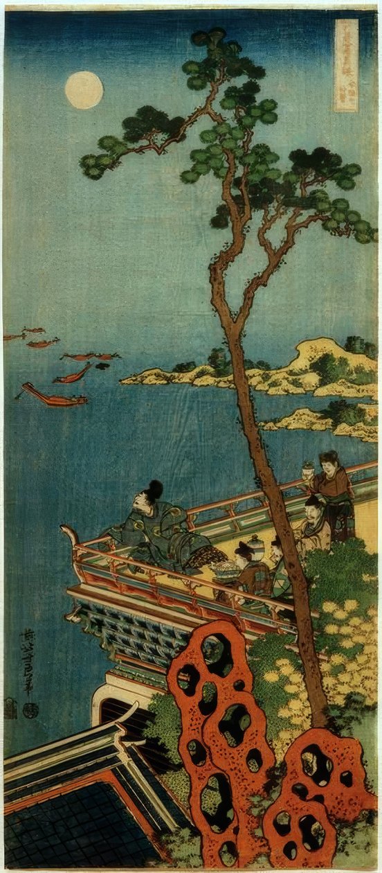 Abe no Nakamaro av Katsushika Hokusai