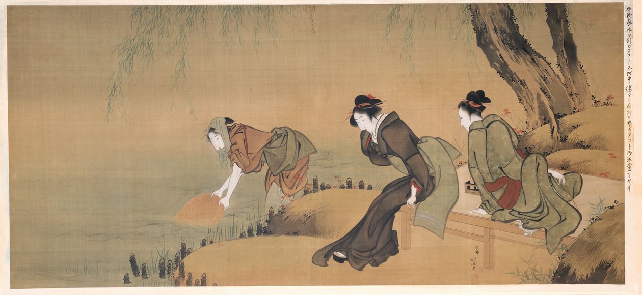 Avkjøling på en sommerkveld av Katsushika Hokusai