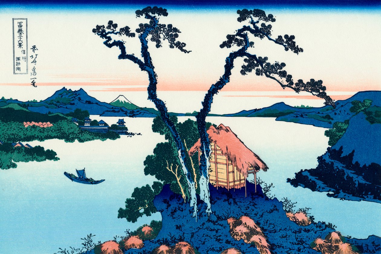 Lake Suwa i Shinano-provinsen