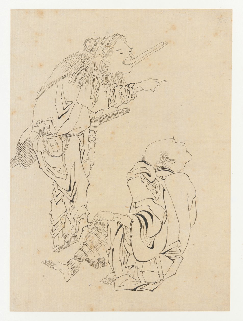 To jegere, Edo-perioden, 1800-tallet. av Katsushika Hokusai