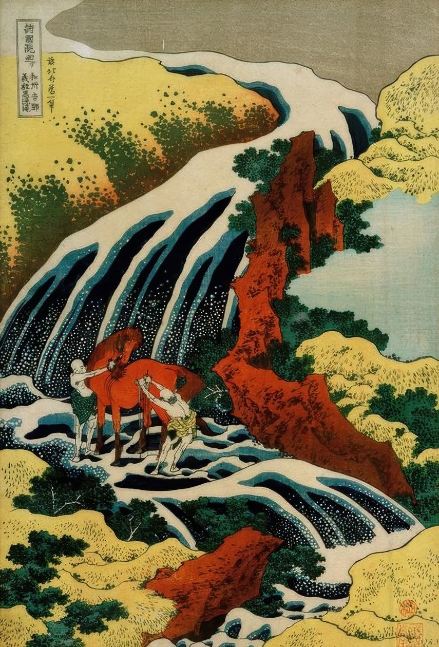 Yoshino-fossen av Katsushika Hokusai