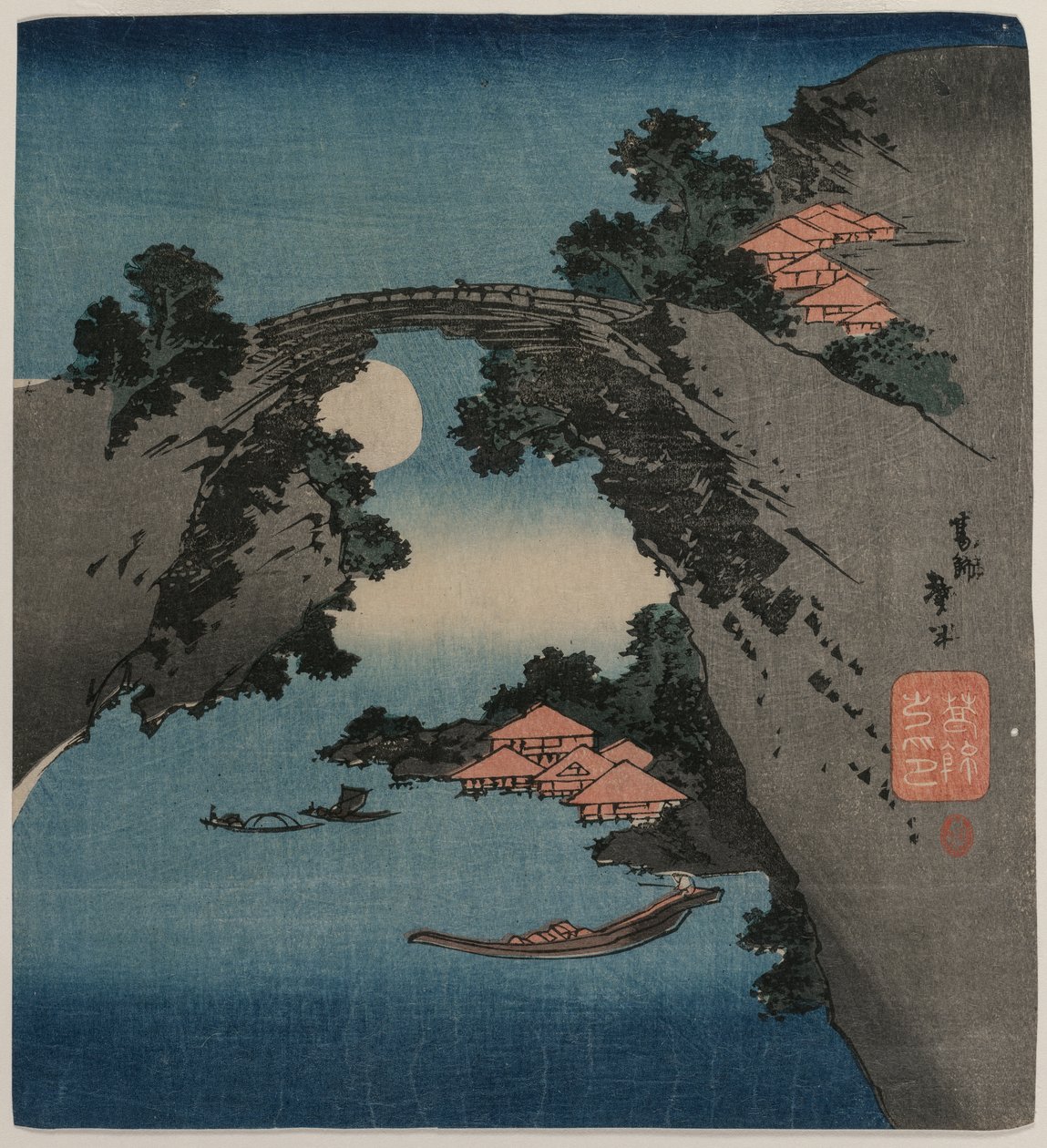 Monkey Bridge av Katsushika Taito II