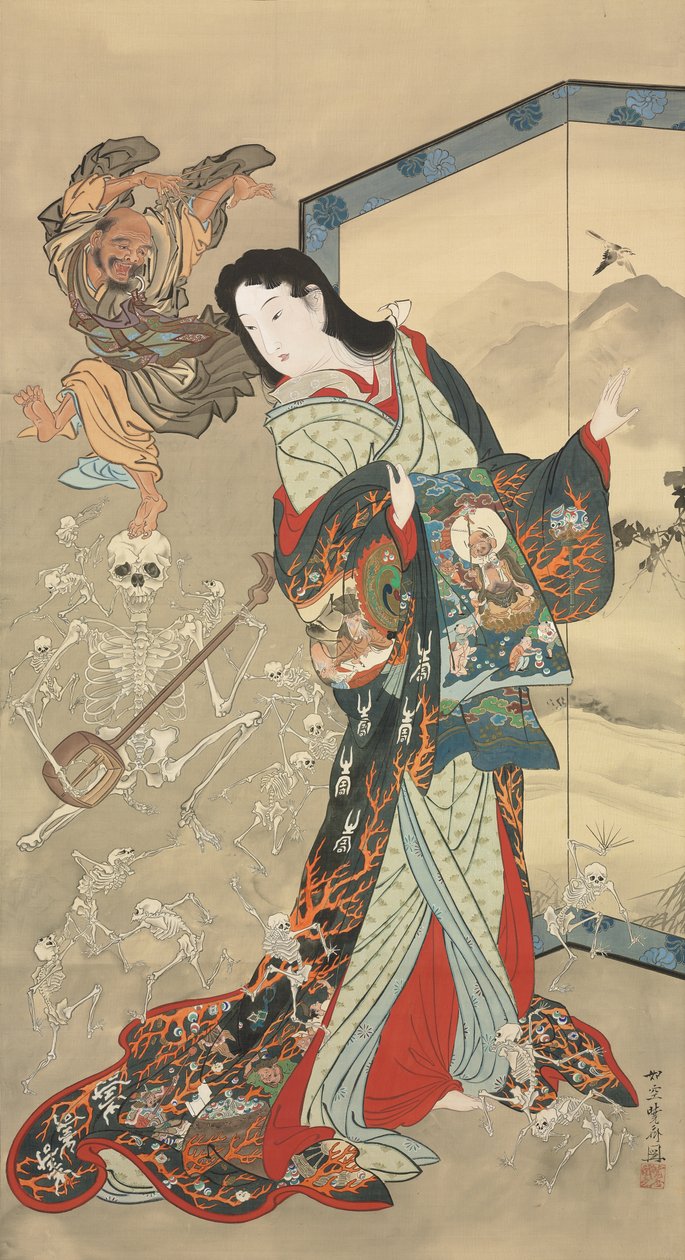 Helvete varmt vann av Kawanabe Kyosai