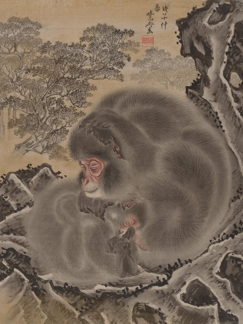 Monkeys, mars 1888. av Kawanabe Kyosai