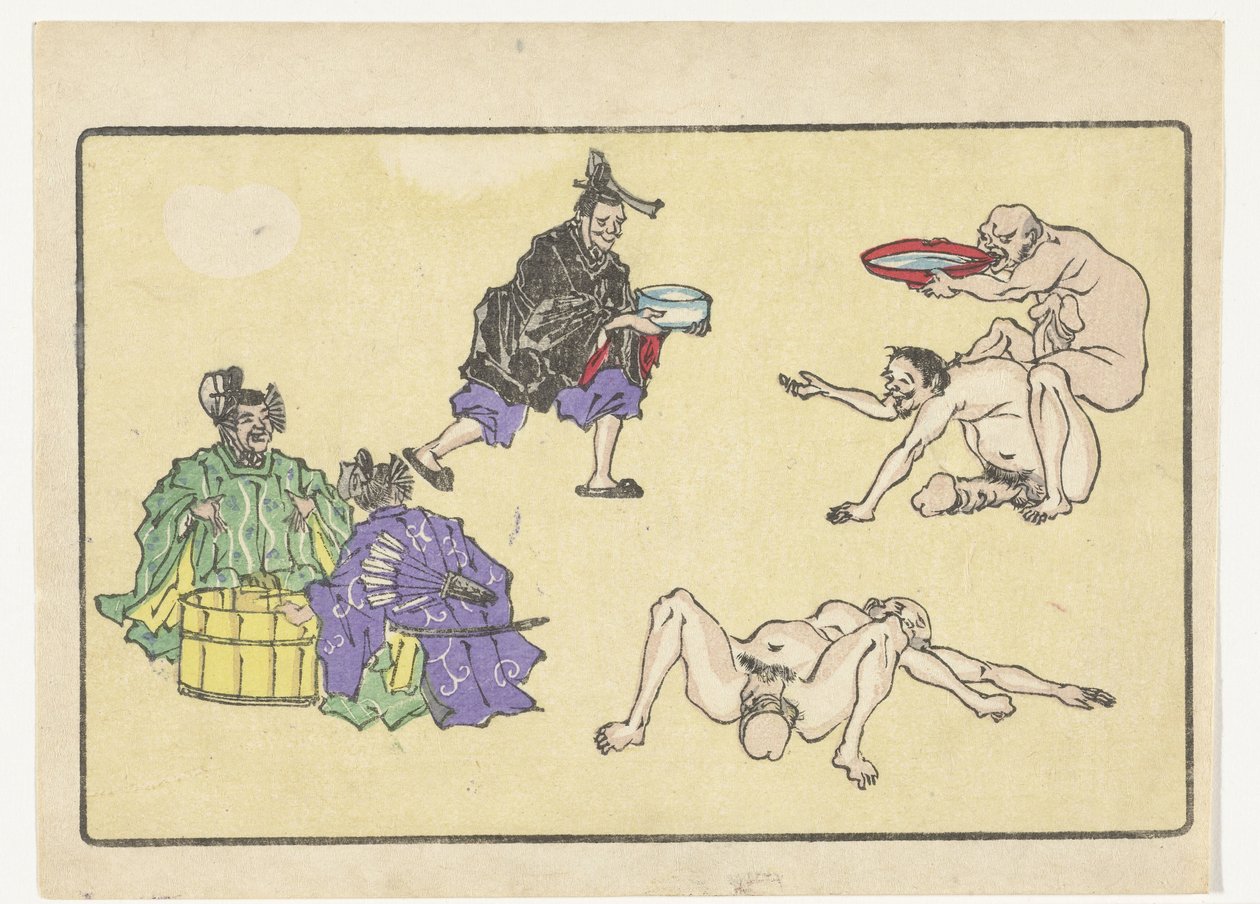 vannbærer The Big Tail (serietittel) av Kawanabe Kyosai