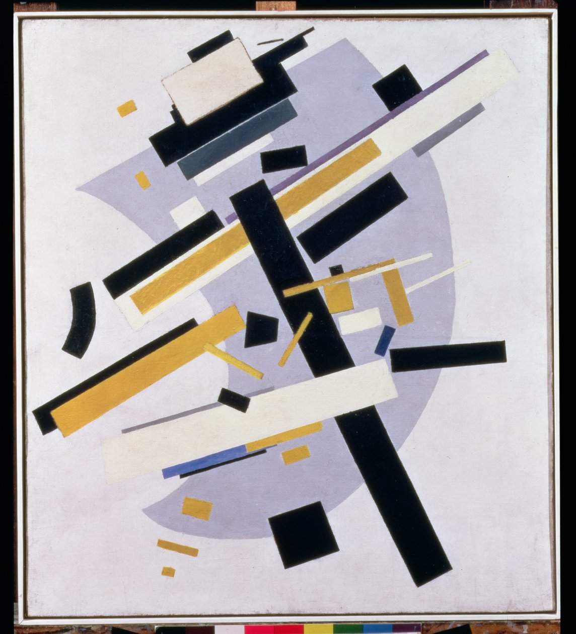 Supremus nr. 58 dynamisk komposisjon i gult og svart, 1916 av Kazimir Severinovich Malevich