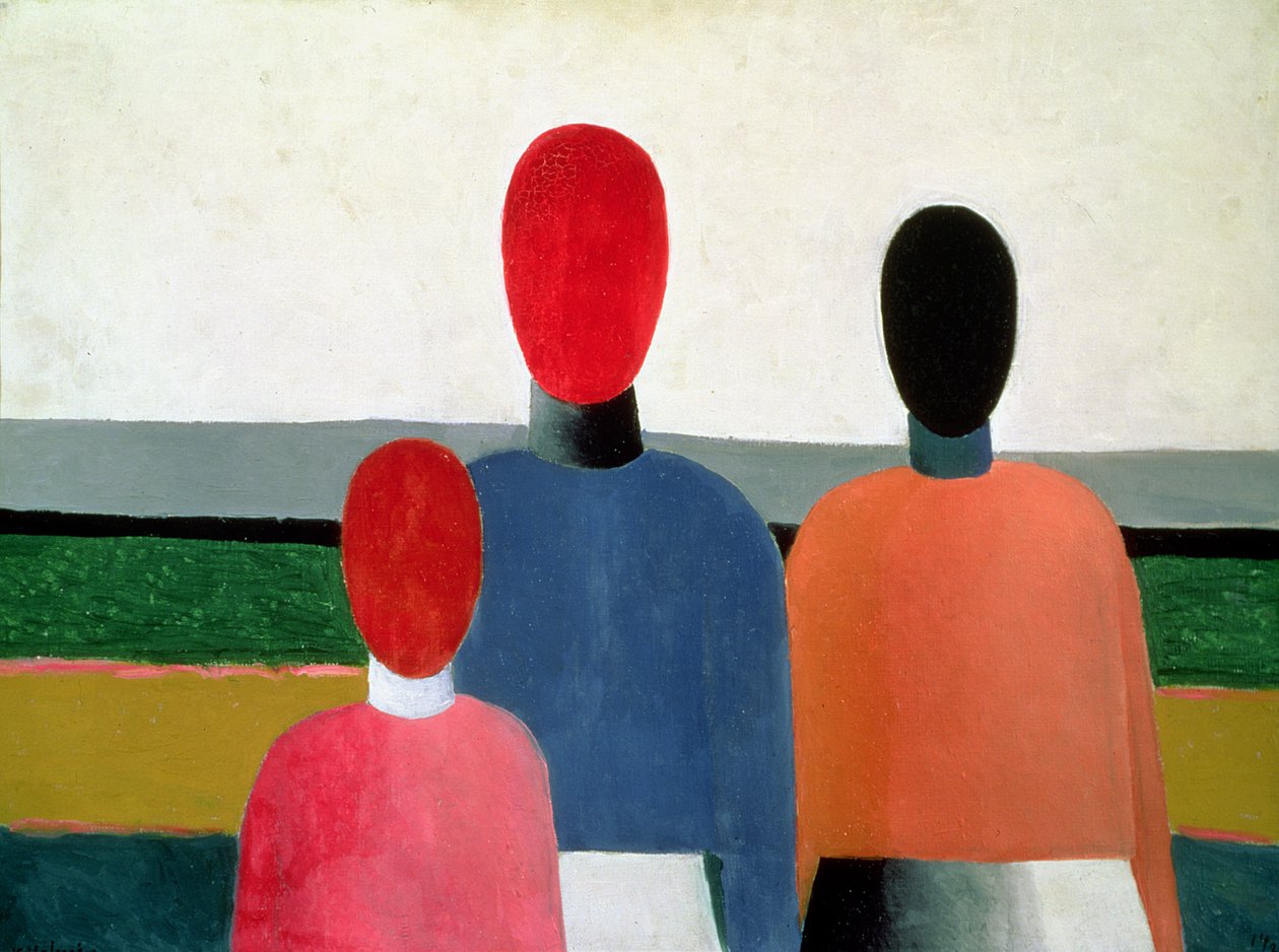 Tre kvinneskikkelser, 1928-32 av Kazimir Severinovich Malevich