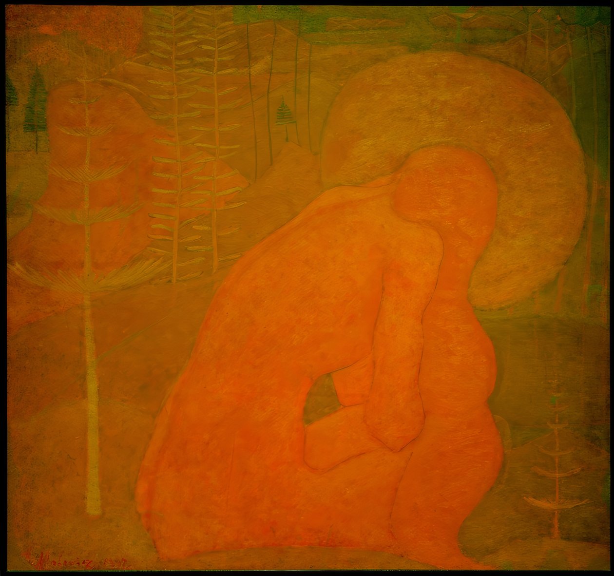 Bønn (studer for en freske) av Kazimir Severinovich Malevich
