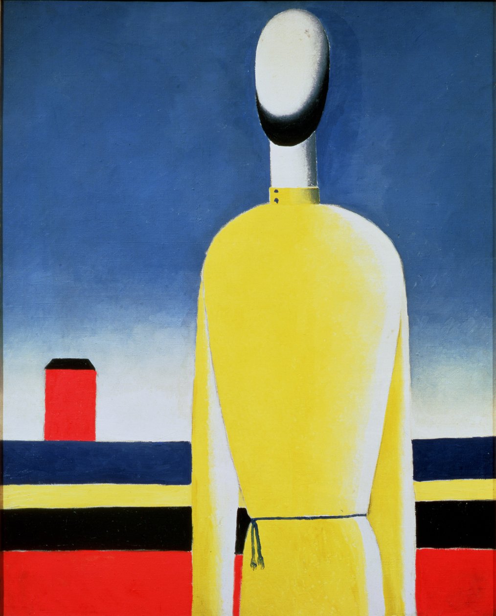 Halvfigur i gul skjorte, 1928-32 av Kazimir Severinovich Malevich
