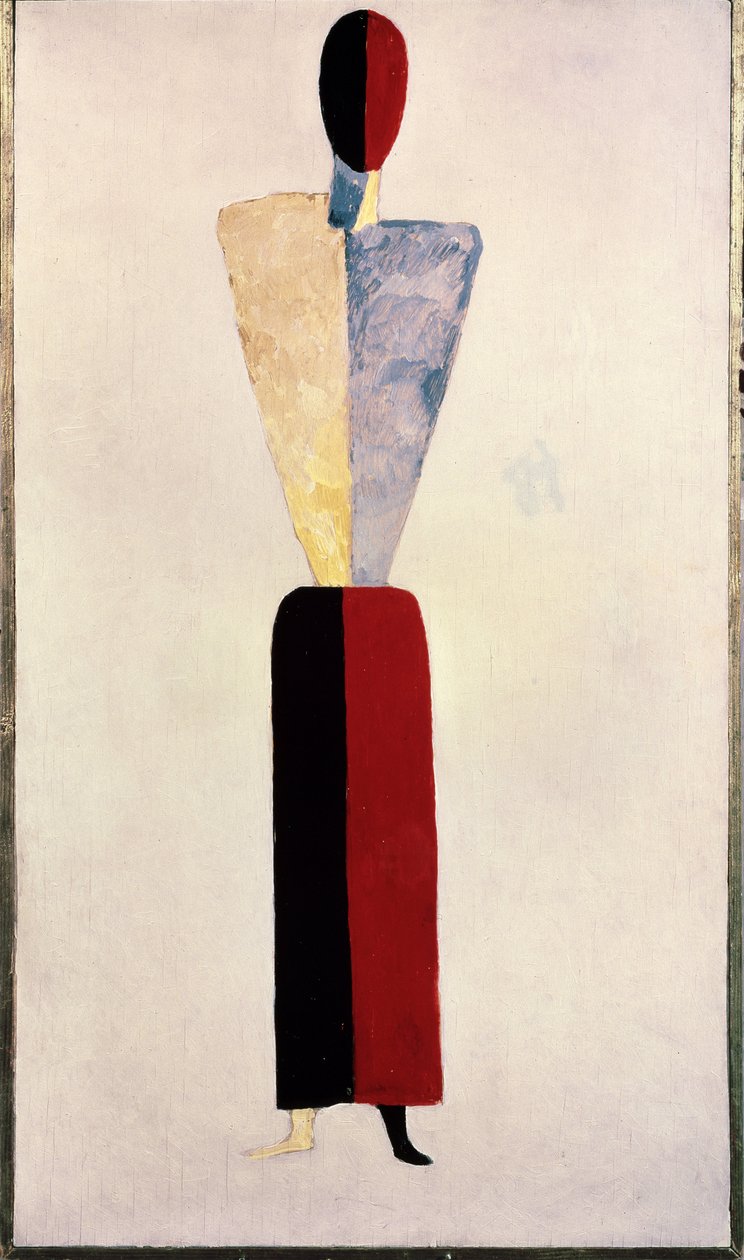 en jente (form på hvit bakgrunn) av Kazimir Severinovich Malevich