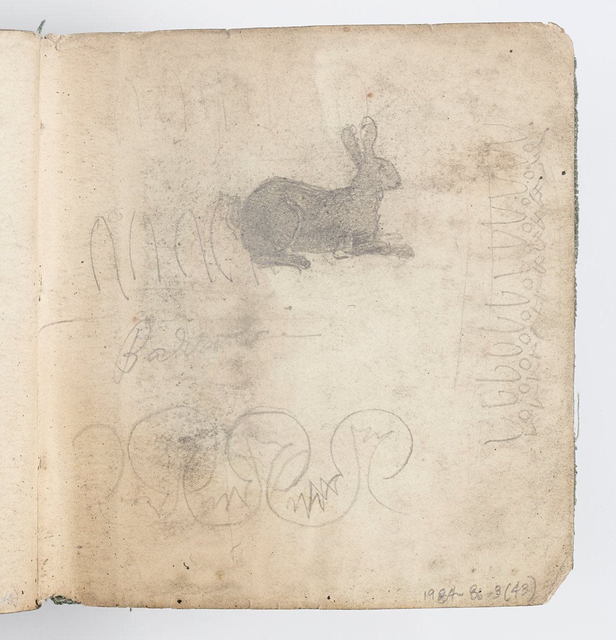 Skissebokside: Sketch of Rabbit av Kenyon Cox