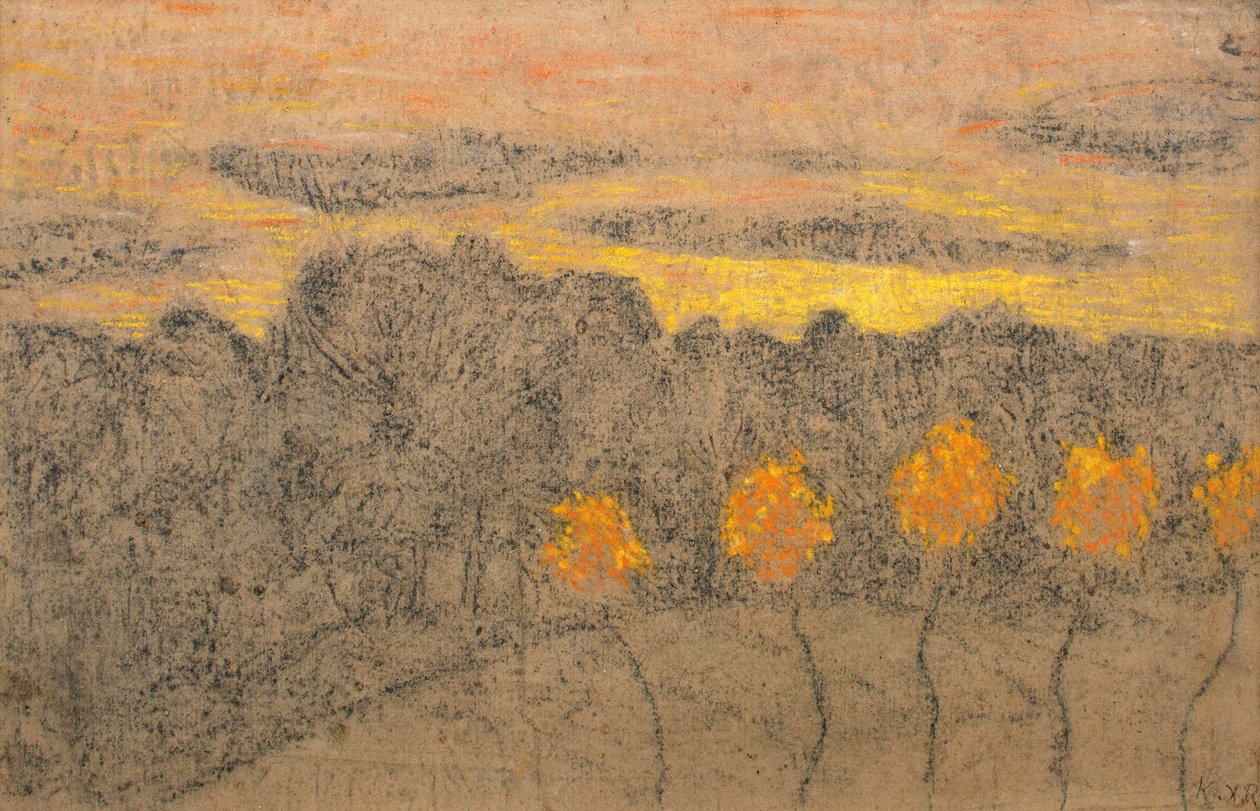 Landskap med gule trær, 1893-1895. av Ker Xavier Roussel